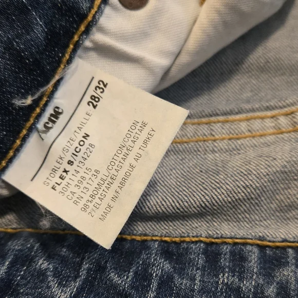 Vintage Acne High Rise Straight Jeans 28/32 - Picture 6 of 6